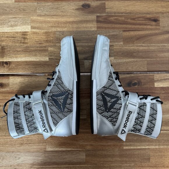 Reebok Boxing Boots shoes, Lace Up Ankle Strap Black/Silver Men’s Size 11 - Picture 11 of 16